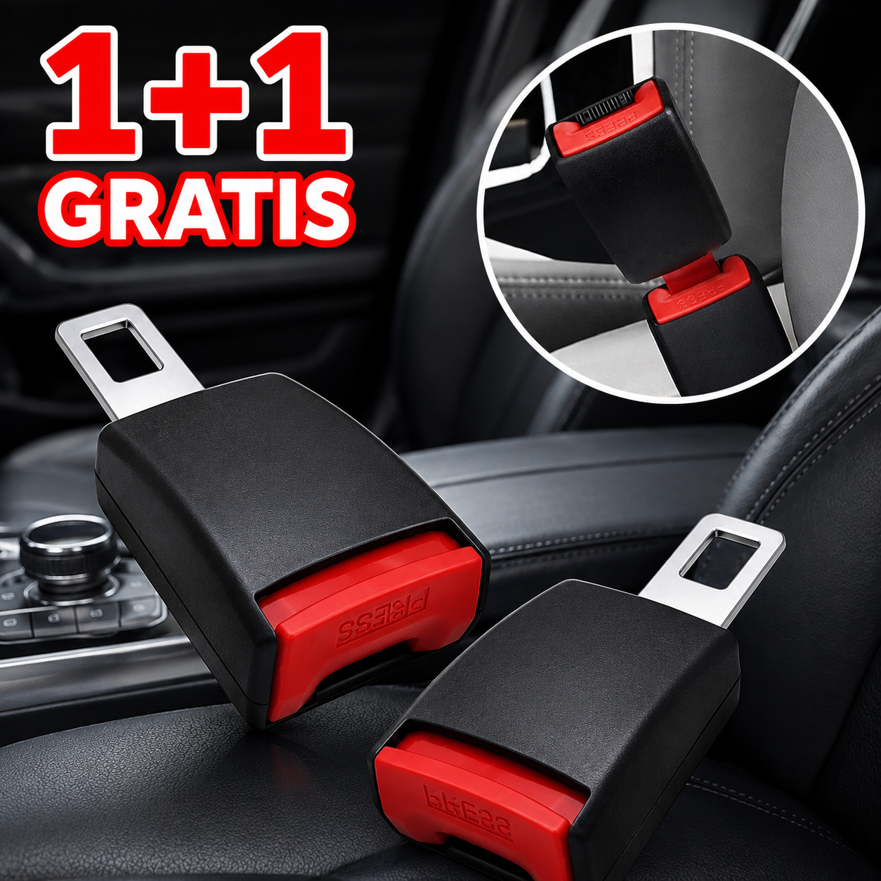 SeatBeltPro 1+1 GRATIS: Premium jednostavni produžetak za sigurnosni pojas u automobilu
