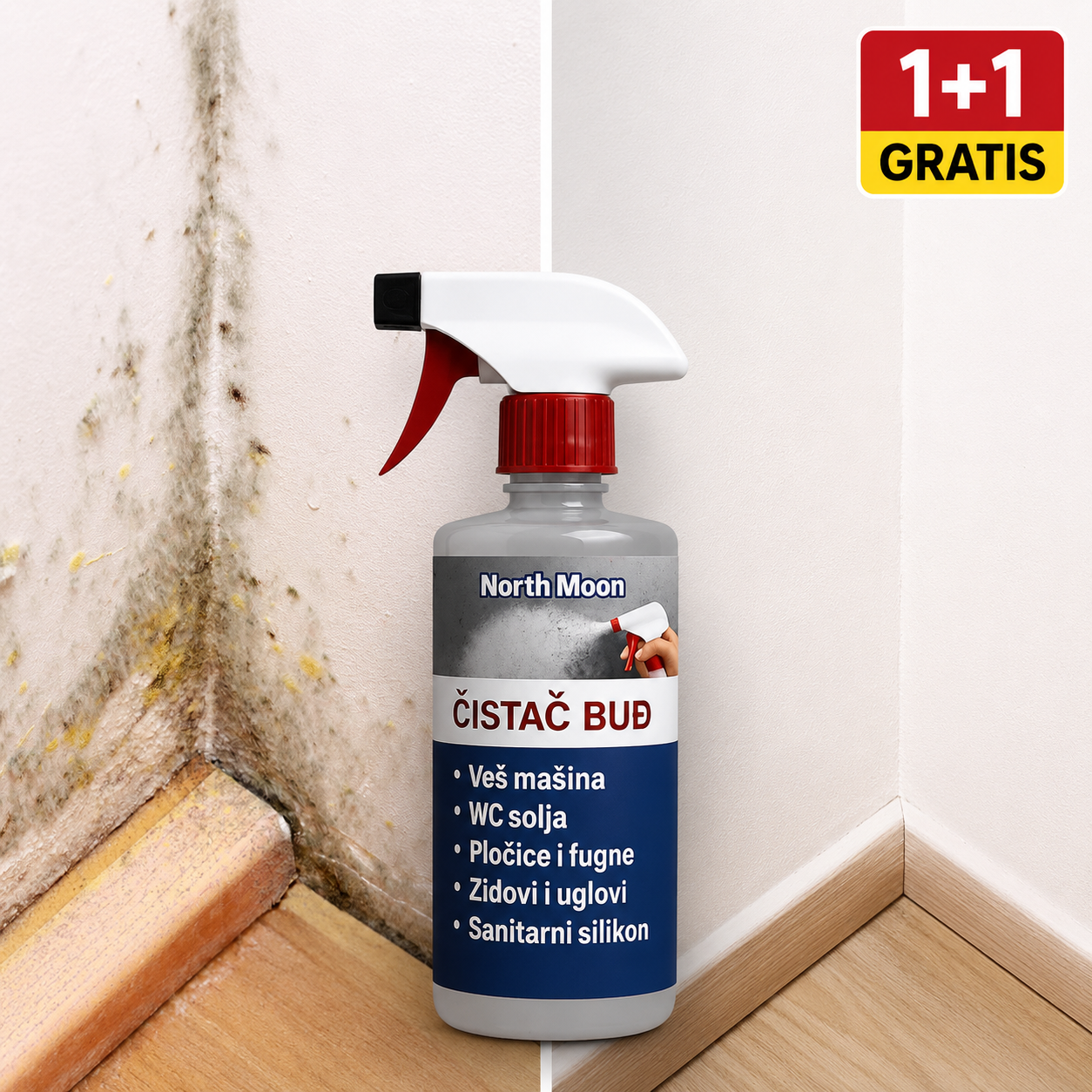 Sredstvo protiv buđi, vlage i fleka 60ml 1+1 GRATIS