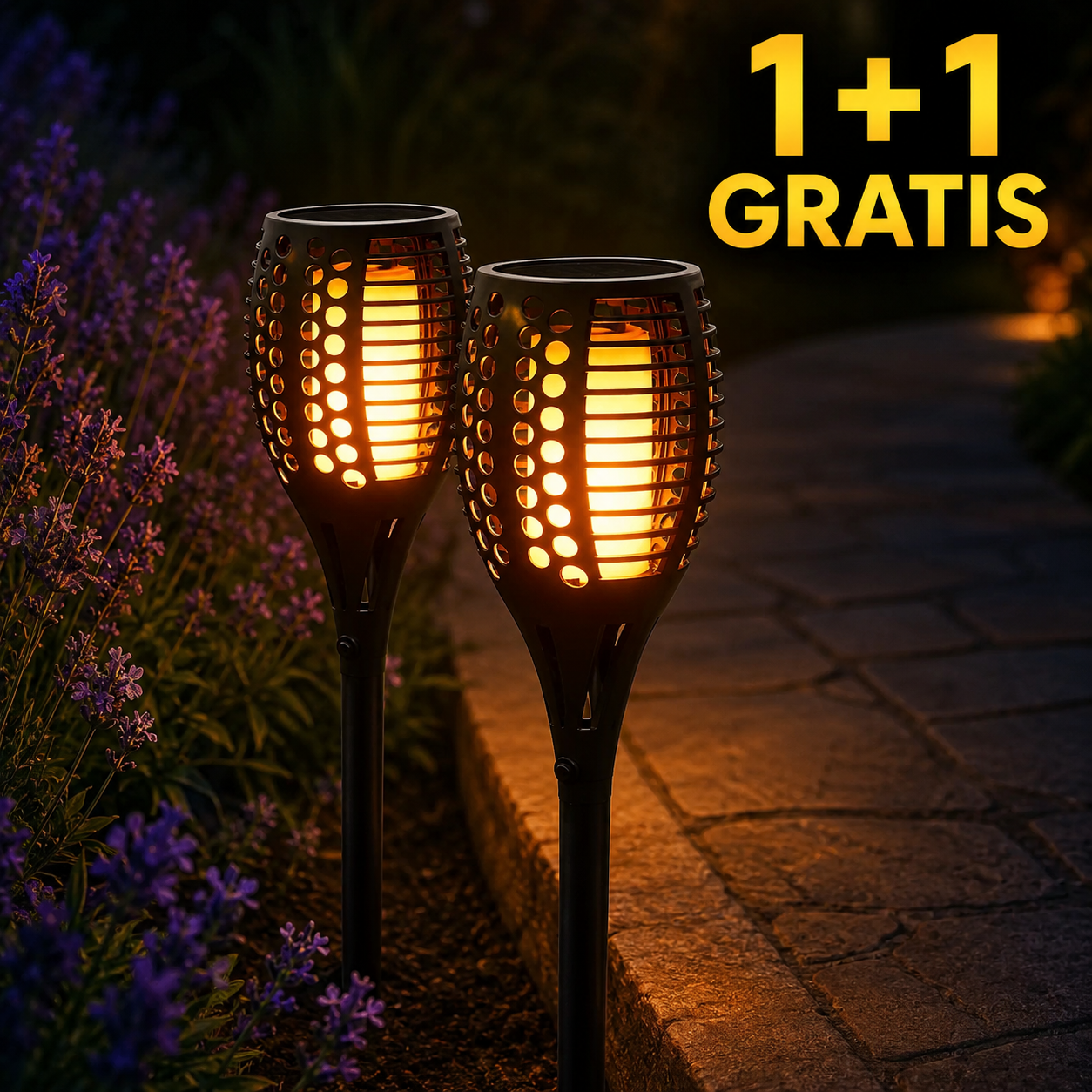 SunTorch- Solarna lampa sa efektom plamena 1+1 GRATIS