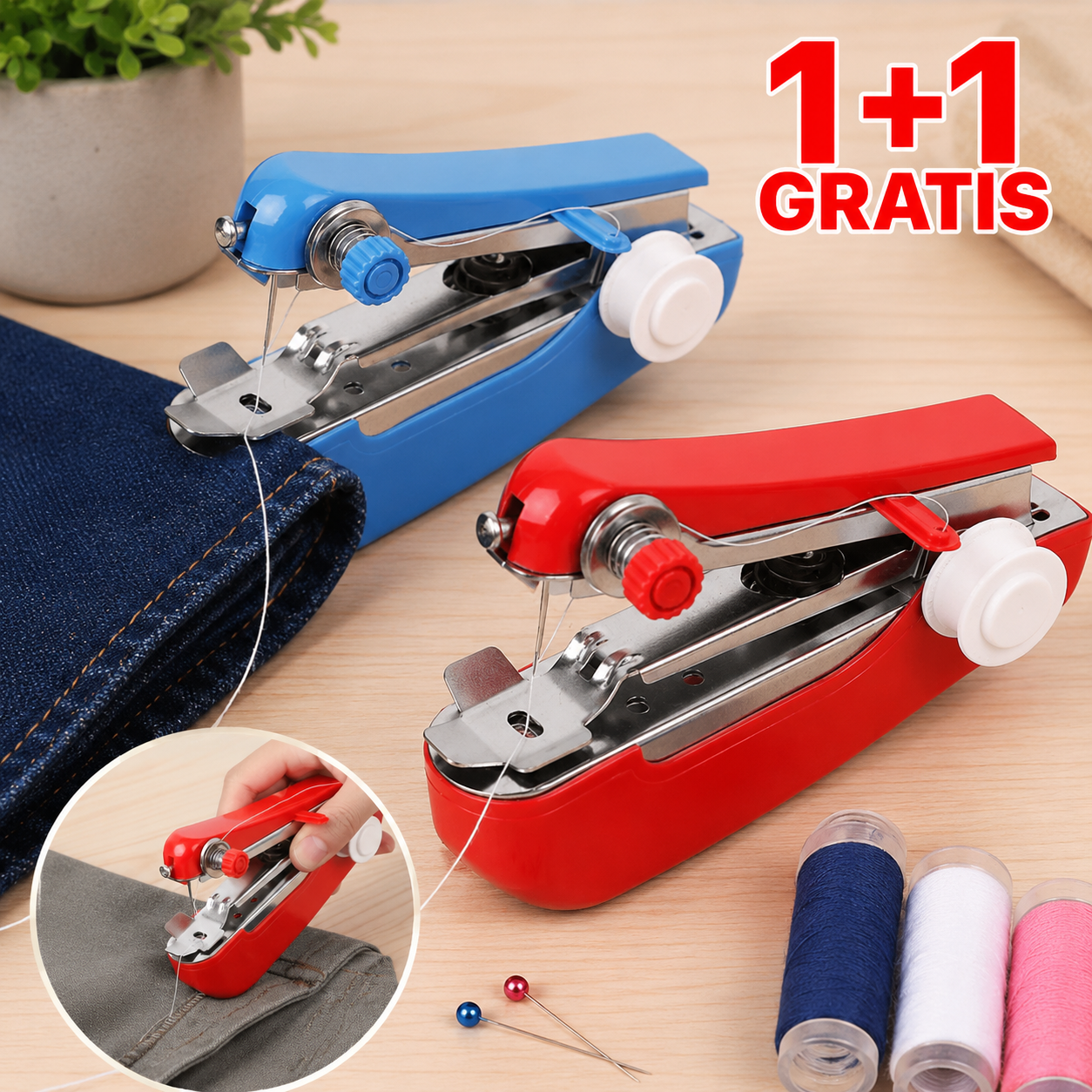 Mini ručna mašina za šivenje 1+1 GRATIS