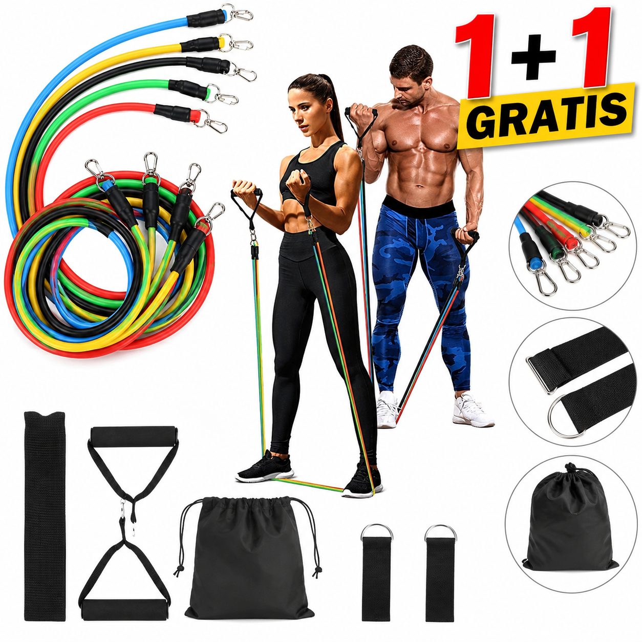 Home gym extreme TRAKE za rastezanje i vežbanje 1+1 GRATIS