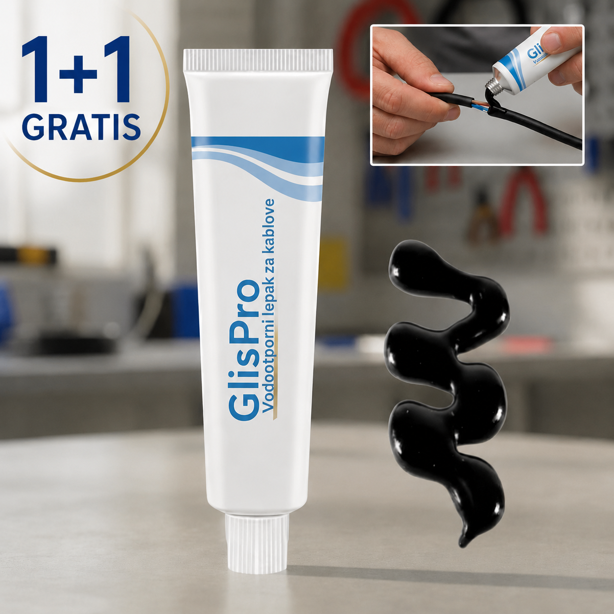 GlisPro Vodootporni lepak za kablove 1+1 GRATIS