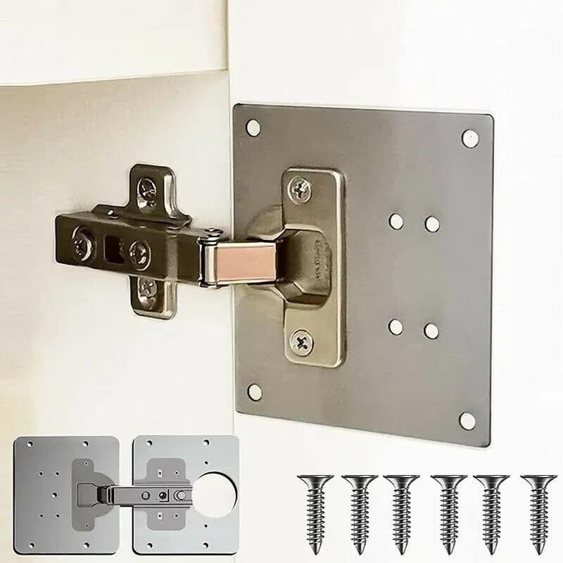 HingePlate 5+5 GRATIS: Bočna ploča za "uradi sam" popravku šarki na nameštaju