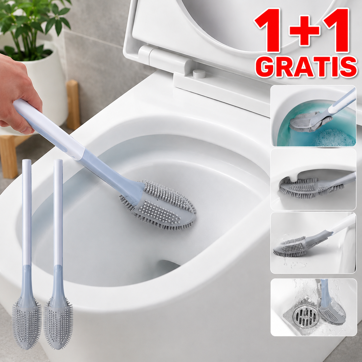 Silikonska četka za čišćenje WC šolje 1+1 GRATIS