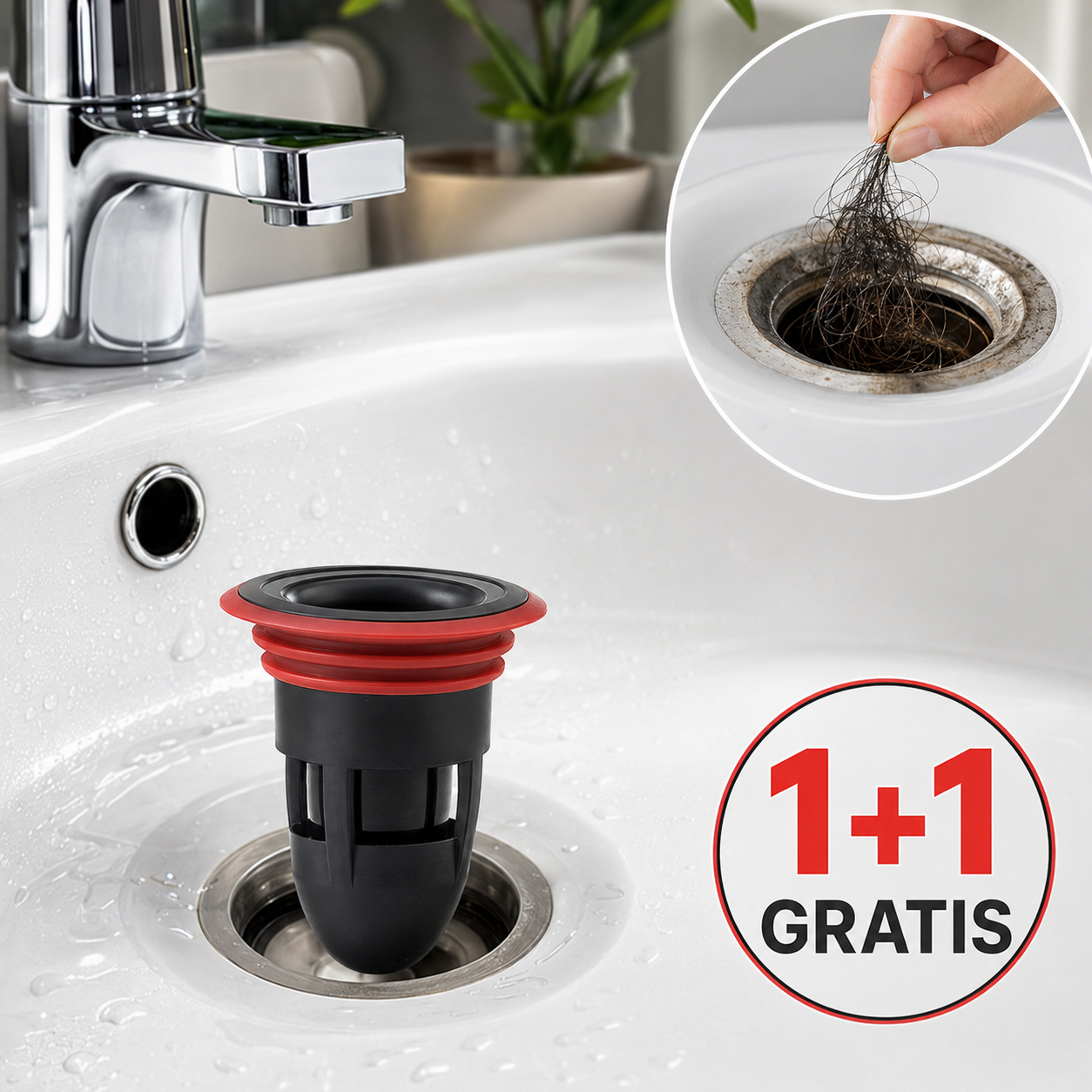 Silikonski filter za slivnik sa zaštitom od mirisa 1+1 GRATIS