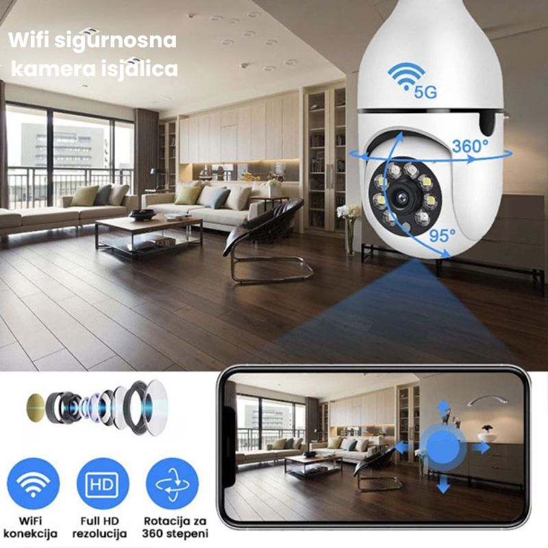Wifi sigurnosna kamera sijalica